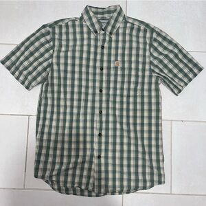 Carhartt Green and White Casual Button Down Shirt